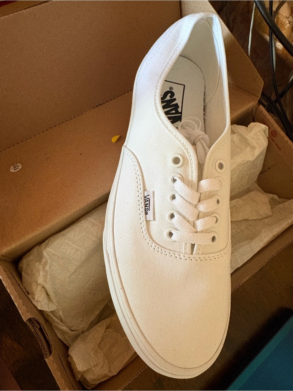 Vans White Classic Low-Top Canvas Sneakers